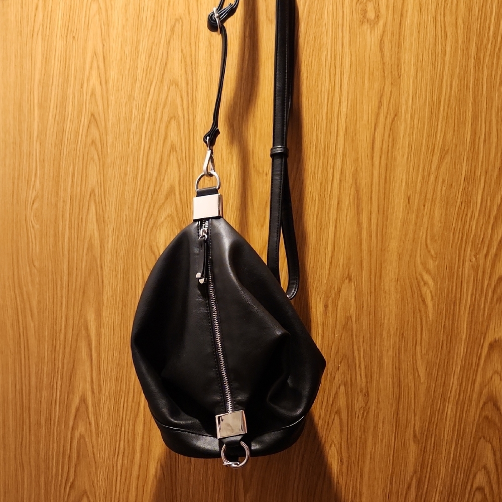 Alfani Elegant Black Leather Sling Bag